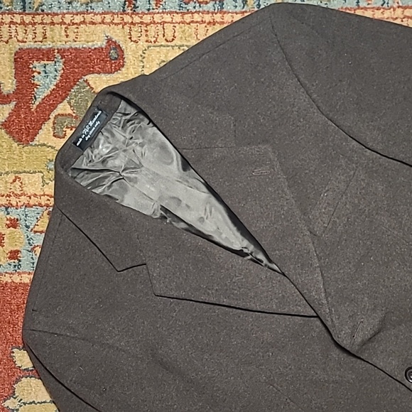 VTG CHOCOLATE BROWN CASHMERE WOVEN IN ITALY SPORT COAT BLAZER - Picture 11 of 11